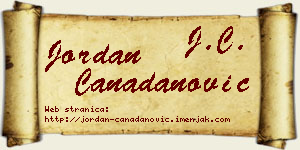 Jordan Čanadanović vizit kartica